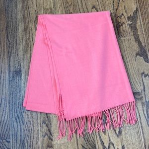 Coral Cashmere Pashmina NWOT
